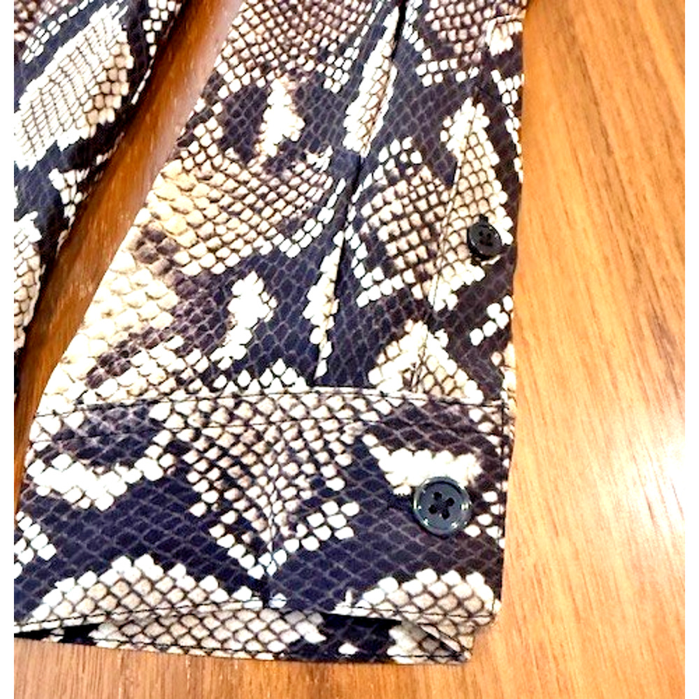 The Kooples Snakeskin Print Python Long Sleeve Si… - image 9
